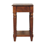 24" Brown Solid Wood and Wood End Table With Drawer And Shelf