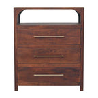 30" Brown Solid Wood Two Drawer Sideboard