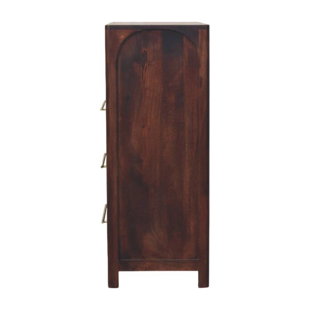 30" Brown Solid Wood Two Drawer Sideboard