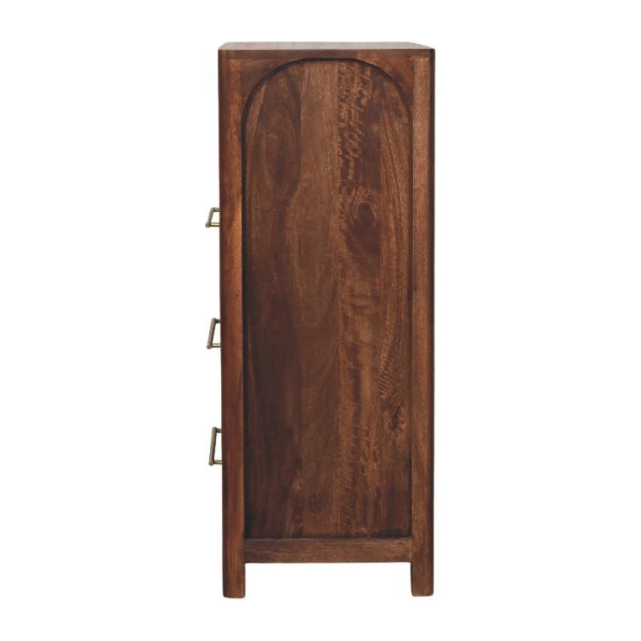 30" Brown Solid Wood Two Drawer Sideboard