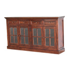 65" Brown Solid Wood Six Drawer Sideboard
