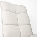 Beige Black and Silver Swivel Conference Office Chair