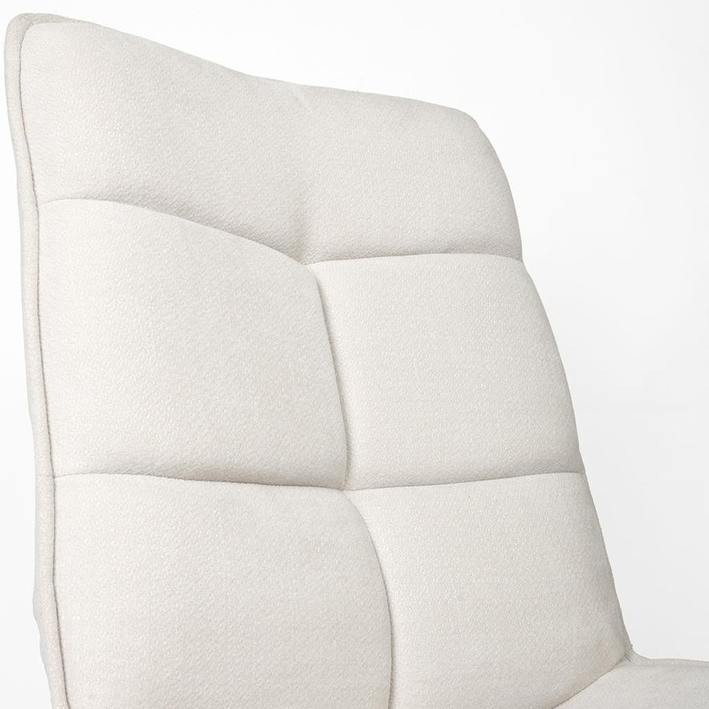 Beige Black and Silver Swivel Conference Office Chair