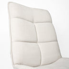 Beige Black and Silver Swivel Conference Office Chair