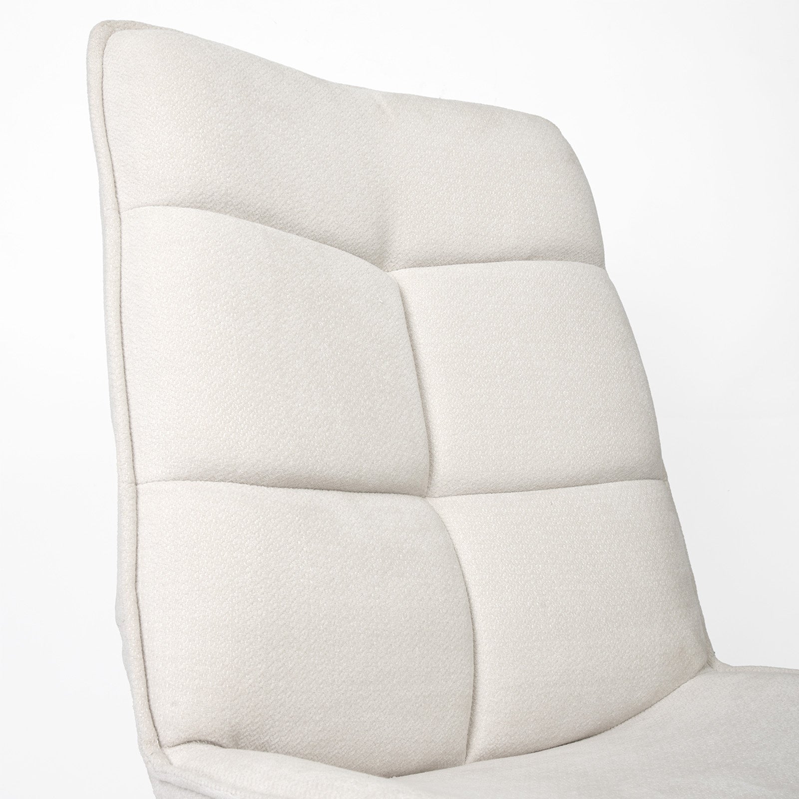 Beige Black and Silver Swivel Conference Office Chair