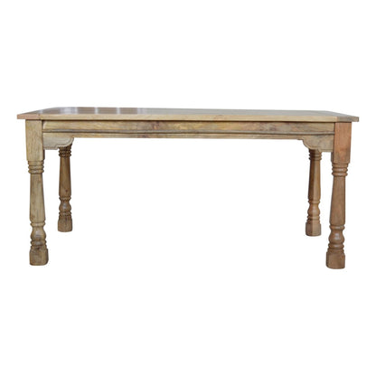 65" Brown Solid Wood Self-Storing Leaf Extendable Dining Table