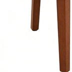 Set of Two Ivory and Brown Faux Fur and Solid Wood Dining Side Chairs