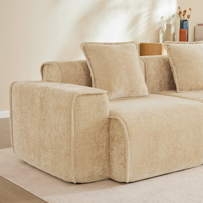 Streamlined Design Modular 2-Seat L Shape Sectional Sofa