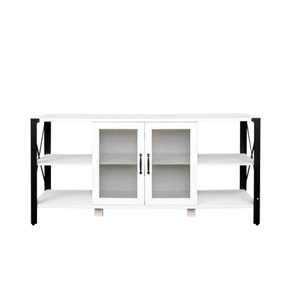 TV Stands For Living Room, Industrial TV Stand For Bedroom Furniture, Farmhouse TV Stand 80 Inch Television Stand , Modern Horizontal Wood And Metal Open Bookshelf