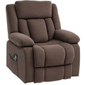 Power Lift Recliner Chair with Massage and Heat, Electric Lift Chair with Side Pockets for Elderly, Brown