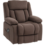 Power Lift Recliner Chair with Massage and Heat, Electric Lift Chair with Side Pockets for Elderly, Brown