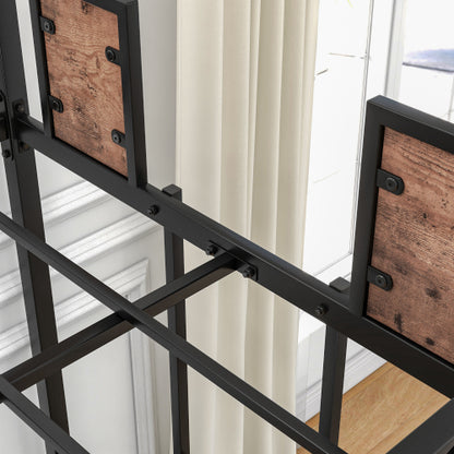 Twin Over Twin Size Metal Bunk Bed With Double Safety Guard Rails, Heavy Duty, Space-Saving Design, Steel Bed For School, Bedroom
