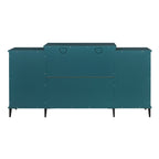 62 TV Stand, Buffet Sideboard Cabinet, Teal Blue