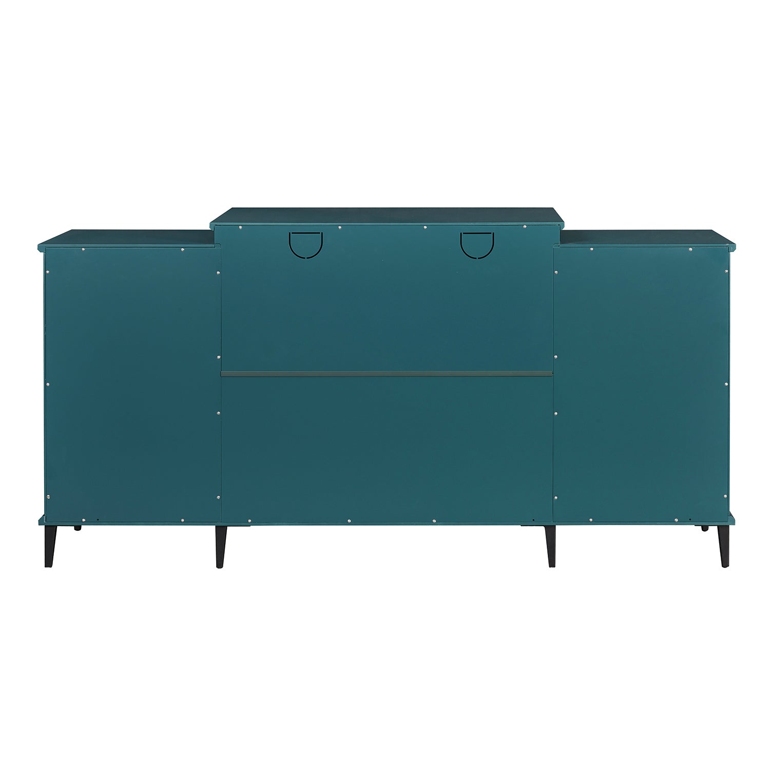 62 TV Stand, Buffet Sideboard Cabinet, Teal Blue