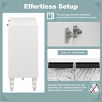 VIBE HAUS 47.2'' Modern TV Stand, Entertainment Center Media Console With 2 Spacious Storage Space, Solid Wood Legs And Anti-tip Device For Living Room, Up To 43''