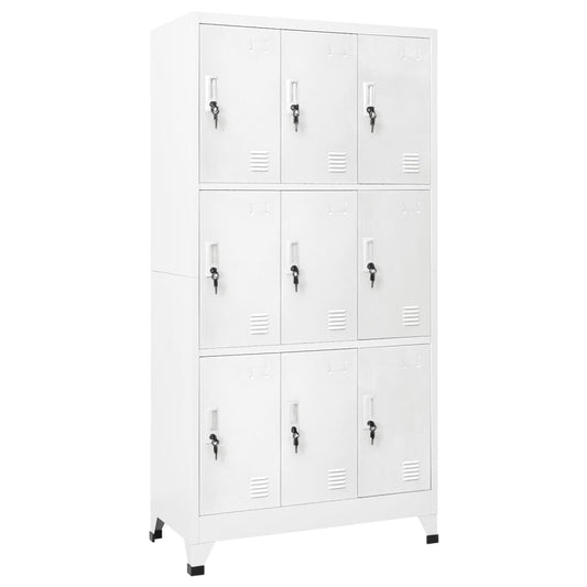 Locker Cabinet Gray Steel 35.4x17.7x70.9 in Locker Cabinet
