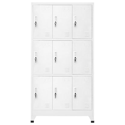 Locker Cabinet Gray Steel 35.4x17.7x70.9 in Locker Cabinet