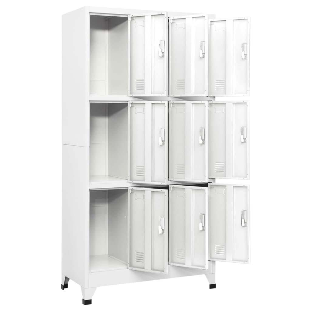 Locker Cabinet Gray Steel 35.4x17.7x70.9 in Locker Cabinet