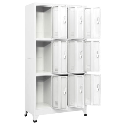 Locker Cabinet Gray Steel 35.4x17.7x70.9 in Locker Cabinet