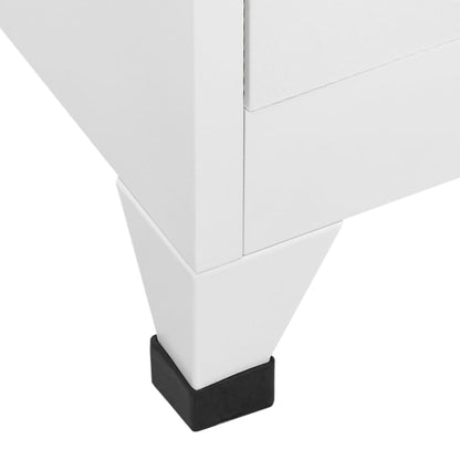 Locker Cabinet Gray Steel 35.4x17.7x70.9 in Locker Cabinet