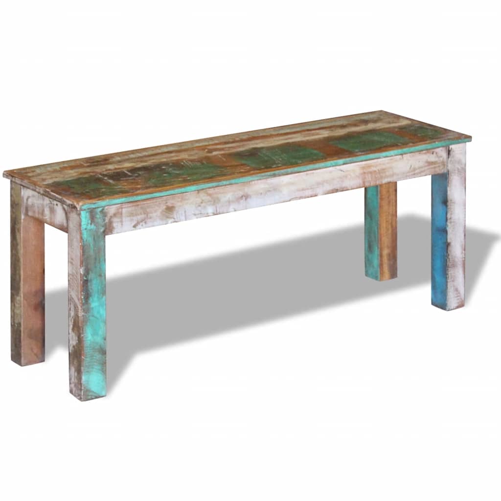 Bench Multicolour Solid reclaimed wood Medium Durable