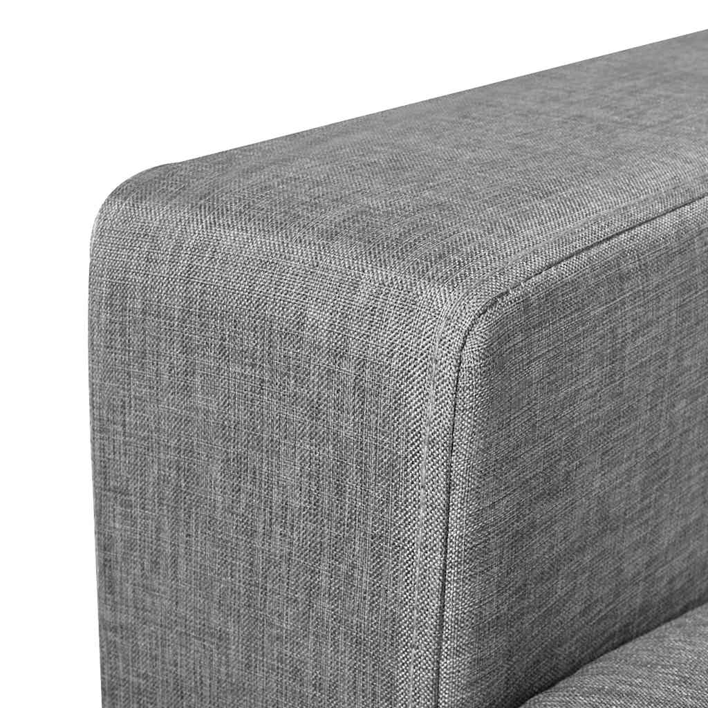 Sofa Gray 87 x 200 x 81 cm fabric