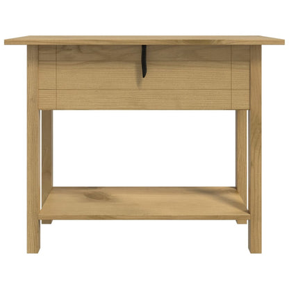 Console Table Brown Solid waxed pinewood 36.6 x 13.6 x 28.7 in