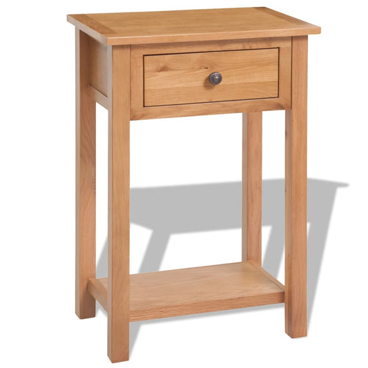 Console Table Brown Solid oak Compact Storage Console Table