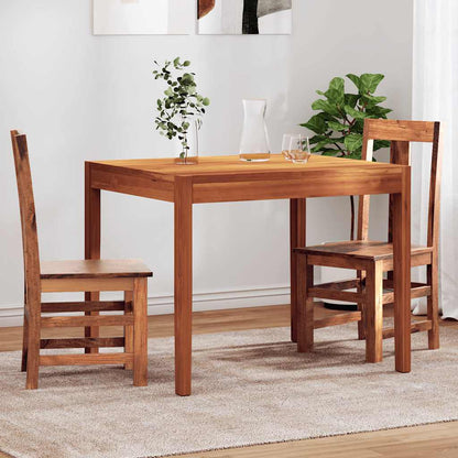 Dining Chair Set of 2 Honey Matte Solid Acacia Wood Standard
