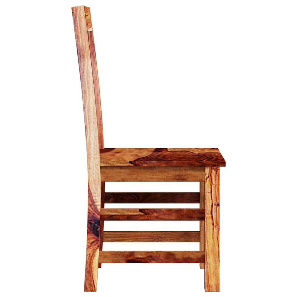 Dining Chair Set of 2 Honey Matte Solid Acacia Wood Standard