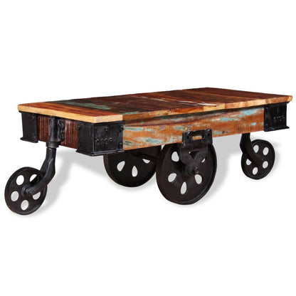 Coffee Table Varied wood hues Reclaimed wood, iron
