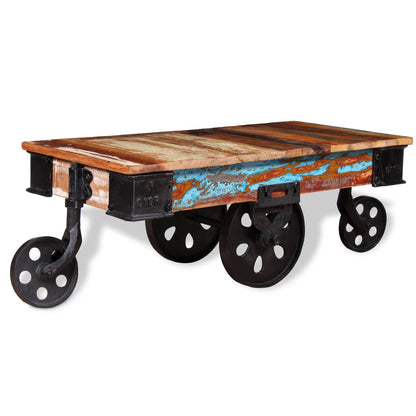 Coffee Table Varied wood hues Reclaimed wood, iron
