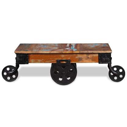 Coffee Table Varied wood hues Reclaimed wood, iron