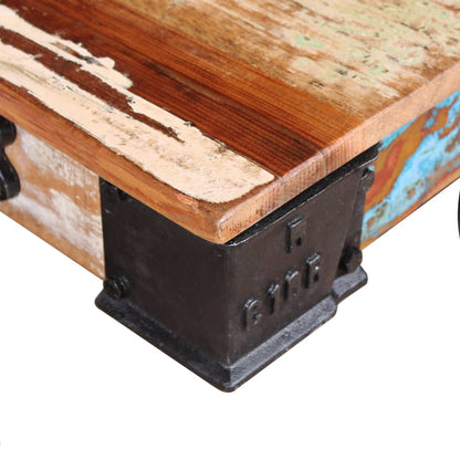 Coffee Table Varied wood hues Reclaimed wood, iron