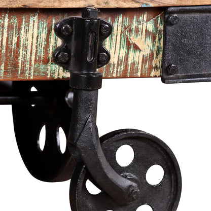 Coffee Table Varied wood hues Reclaimed wood, iron