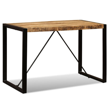 Dining Table Brown and Black Solid rough mango wood 47.2 in