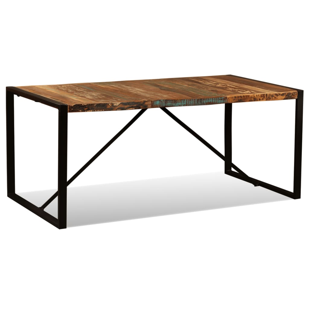 Dining Table Multicolour Reclaimed Wood 70.9 in Durable