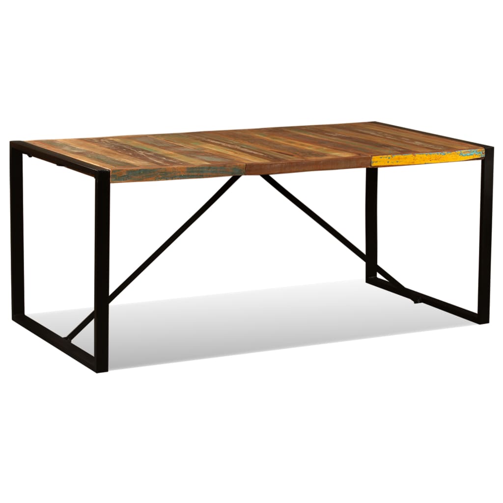 Dining Table Multicolour Reclaimed Wood 70.9 in Durable