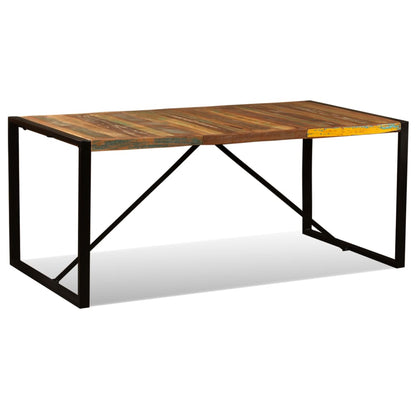 Dining Table Multicolour Reclaimed Wood 70.9 in Durable