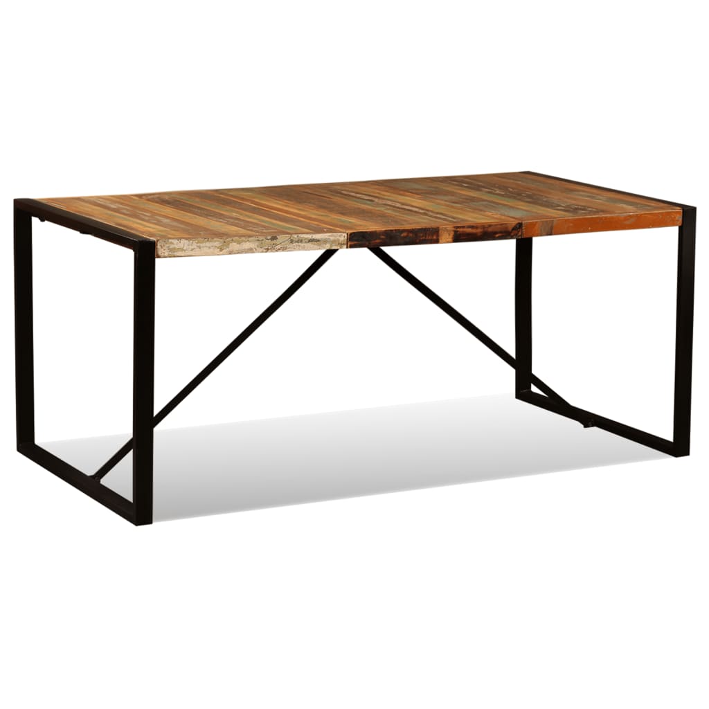 Dining Table Multicolour Reclaimed Wood 70.9 in Durable