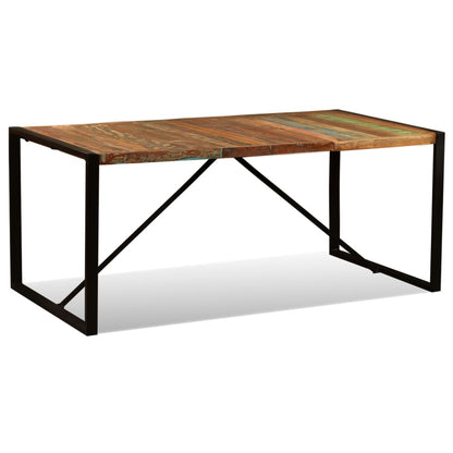 Dining Table Multicolour Reclaimed Wood 70.9 in Durable