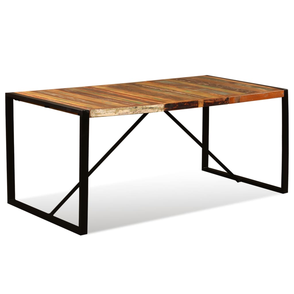 Dining Table Multicolour Reclaimed Wood 70.9 in Durable