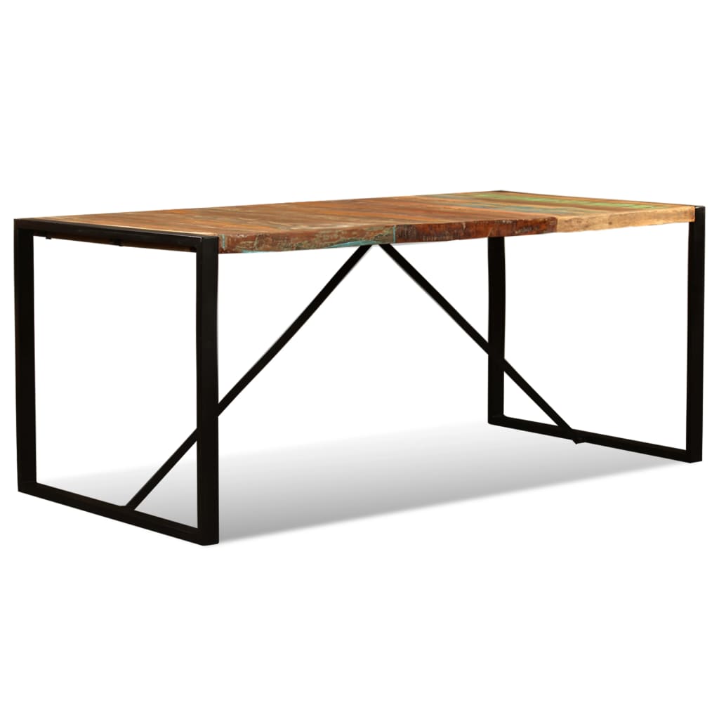 Dining Table Multicolour Reclaimed Wood 70.9 in Durable