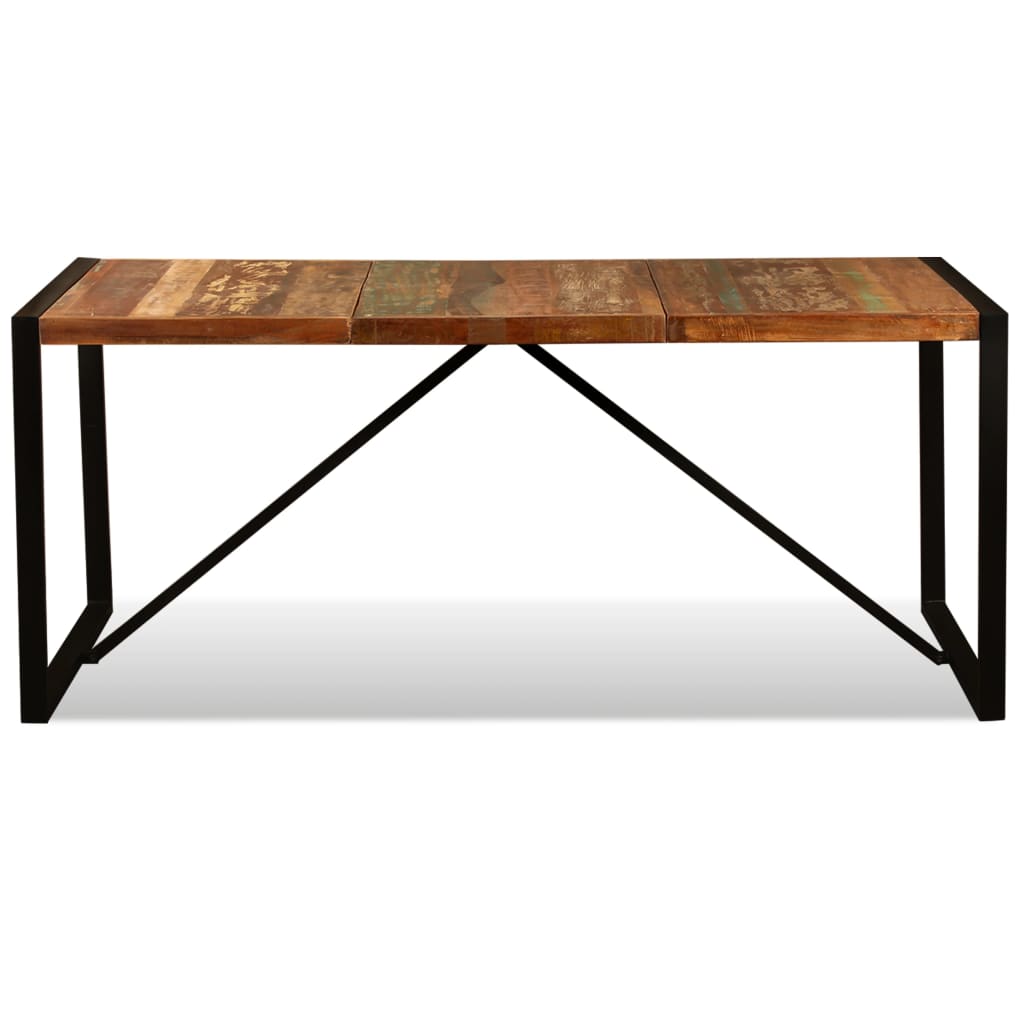 Dining Table Multicolour Reclaimed Wood 70.9 in Durable