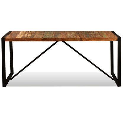 Dining Table Multicolour Reclaimed Wood 70.9 in Durable