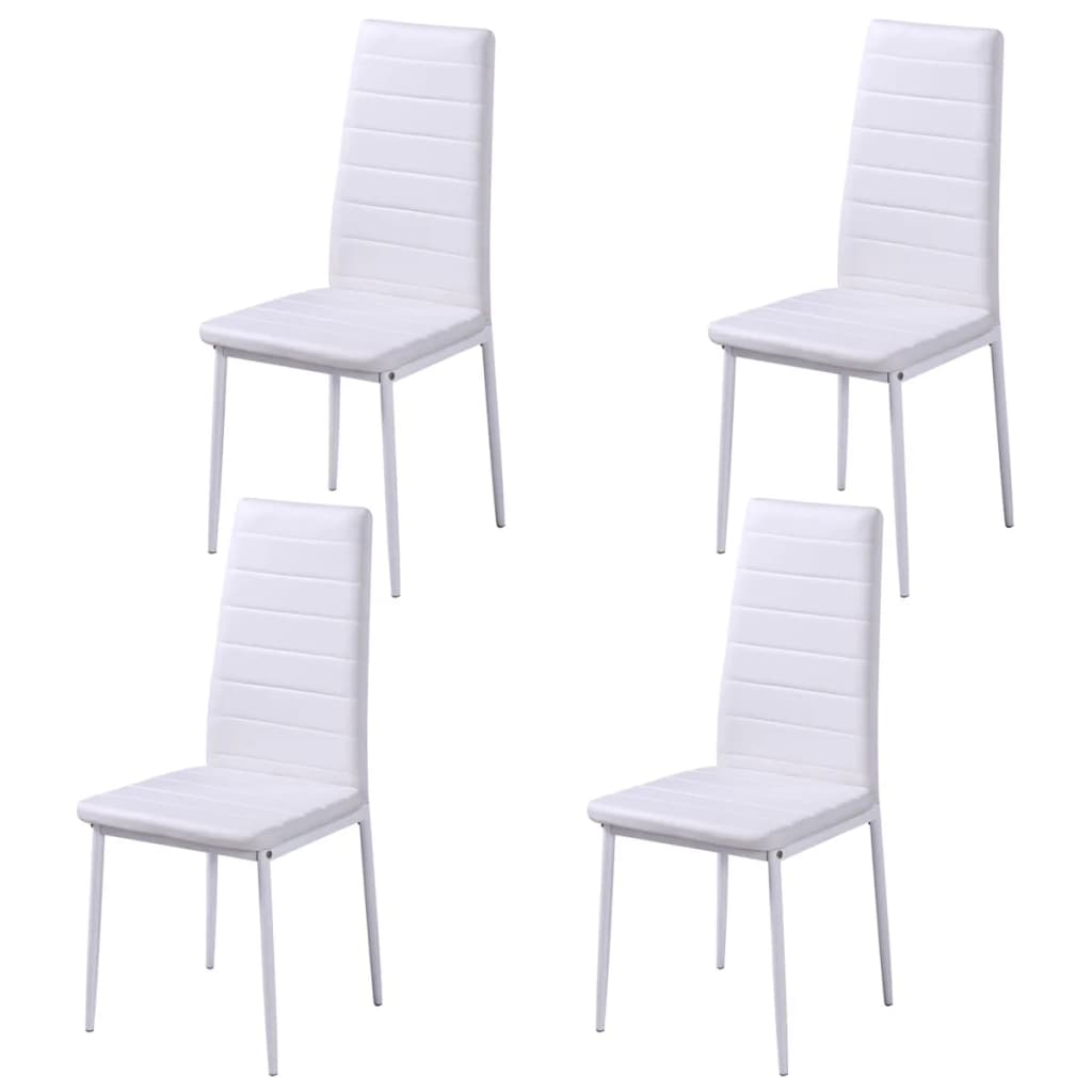Dining Table And Chair Set of 4 Black and White
