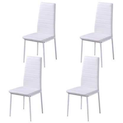Dining Table And Chair Set of 4 Black and White