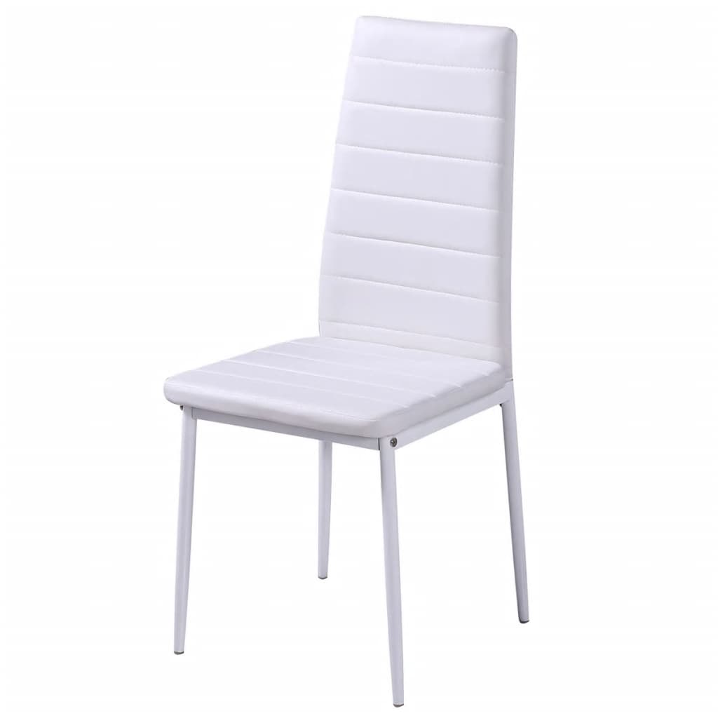 Dining Table And Chair Set of 4 Black and White