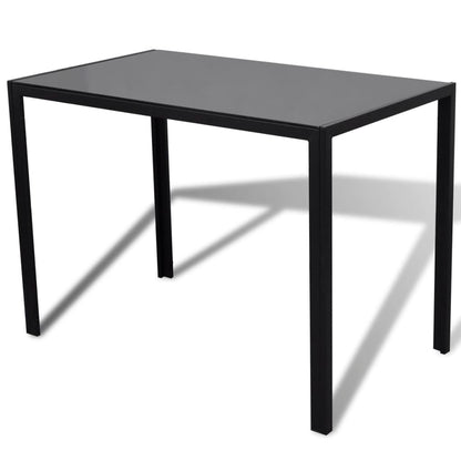 Dining Table And Chair Set of 4 Black and White