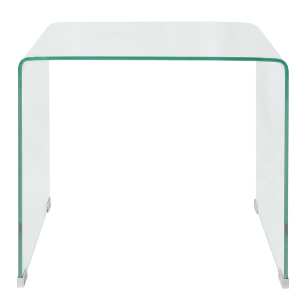 Coffee Table Clear Tempered safety glass Small Modern